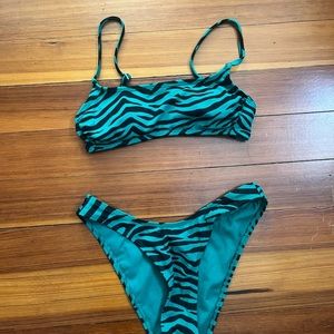 Target striped Bikini Set